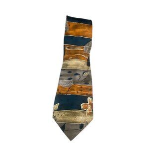 Vintage Repp Ltd. 100% Silk Artistic Design Mens Tie Colorful Luxury Business